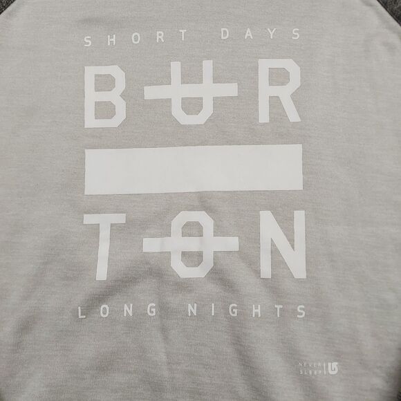 Burton Sweatshirt Mens Large Gray Fleece Warm Dryride Pullover Snowboarding - Picture 3 of 12